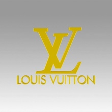 louis viutton logo symbol logotype high detal trademarks style store logos emblem company clothing brand 3d print model - Mito3D