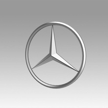 Mercedes Logo Symbol Wagen LKW Transport Benz Fahrzeug Emblem 3d print model - Mito3D
