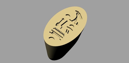 cera foca squillare Faraone Regina nefertari egiziano egyptian queen signet ring geroglifici anciet egypt Egitto 3d print model - Mito3D