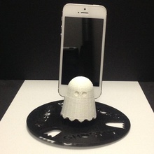 ghostly iphone dock pinshape music ghostlyvinyl 3d print model - Mito3D