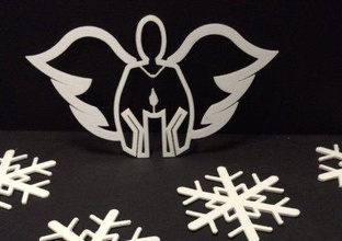 ángel pinshape invierno navidad árbol 3d print model - Mito3D