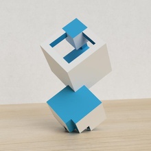 compito 13 esprimere bellezza dividere cubo 3d print model - Mito3D