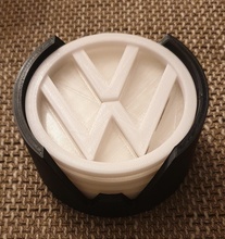 vw sottobicchiere impostato logo volkswagen 3d print model - Mito3D
