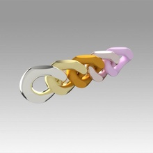 cubain chaîne fermoir Composants mode gemme d'or bijou bijoux fermer clé mécanique jante argent fourniture 3d print model - Mito3D