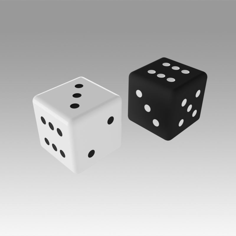 dice cubes sports board fortune gamble lucky fun success vegas cube game play luck risk gambling chance casino 3D print model - Mito3D