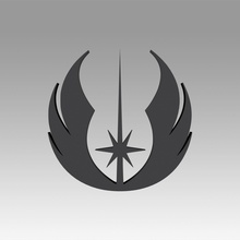 jedi order galactic empire symbol logo hobby sign star wars alliance rebel 3d print model - Mito3D