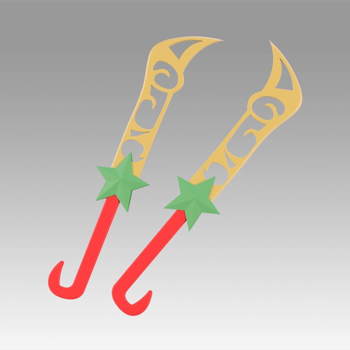 liga leyendas katarina siniestro espada daga apuntalar arma cosplay couteau du niña jajaja Navidad 3D print model - Mito3D
