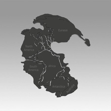 pangéia espaço dinossauro jurássico continente terra geografia planeta continentes Oceânia Ásia África Austrália América americano geopolítico Atlas mapa mapas 3d print model - Mito3D