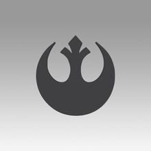 rebelle Alliance galactique Empire symbole logo signe étoile guerres 3d print model - Mito3D