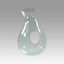 vase glass decor sculpture sculptural stone decanter pitcher carafe jug pot hips womens 3d print model - Mito3D