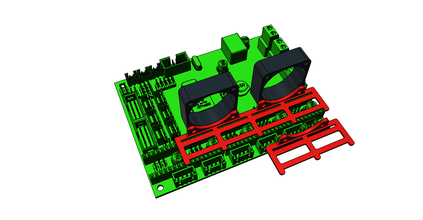 mks gen stepper driver fan mount stepper-driver-fan mks-gen-l 3d print model - Mito3D