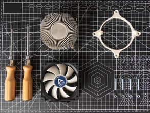 intel lga 775 heatsink cpu 92mm fan adapter case fans vintagecomputers cooler 3d print model - Mito3D