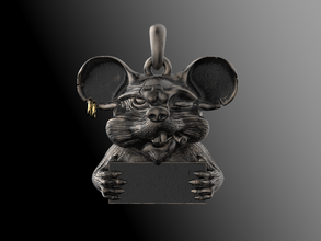 gangsta mouse jewelry hiphop pendant 3d print model - Mito3D