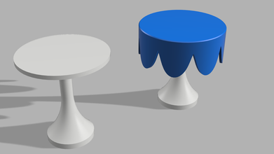 mini tavolo stoffa miniature table cucina kitchen design furniture disegni mobili mobilia 3d print model - Mito3D