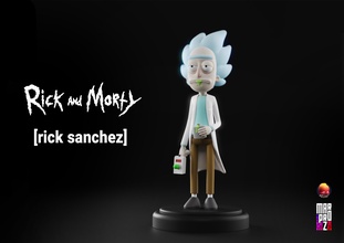 Rick mortiço Sanchez Rickmorty Rickandmorty meeseeks rick sanchez morty smith and 3d print model - Mito3D