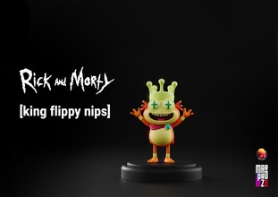 rick Morty kral saygısız tüyler koleksiyon heykel şekil Plüton meeseeks morty smith sanchez Rickandmorty and 3d print model - Mito3D