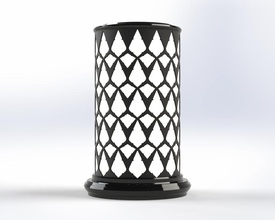 lampe Assemblée Cas gaine acrylique Plastique ajouré home decor intérieur decoracion éclairage 3d print model - Mito3D