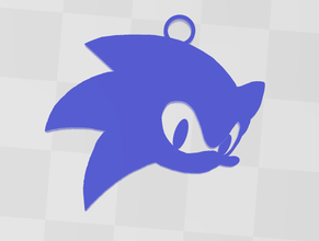 sonic hedgeog key chain object 3d print model - Mito3D