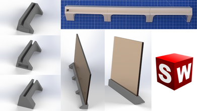 In piedi design stand magnet board 3d print model - Mito3D