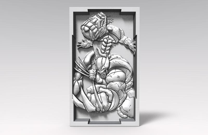 carcaju bas relief cnc placa Super homen homem Ferro mutante heroi herói quadrinho xmen Aranha vingadores maravilha 3D print model - Mito3D