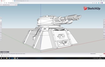 pesante requiem torretta scenario bunker warhammer 40k 3d print model - Mito3D