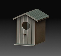 oiseau maison wood printable model animal house plants oiseaux 3d print model - Mito3D