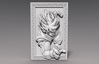 Goku Dragão bola bas relief cnc manga quadrinho anime super hero 3d print model - Mito3D