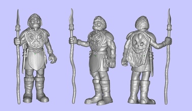 lézard guerrier créature soldat arme guerriers ancien minitures 3d print model - Mito3D