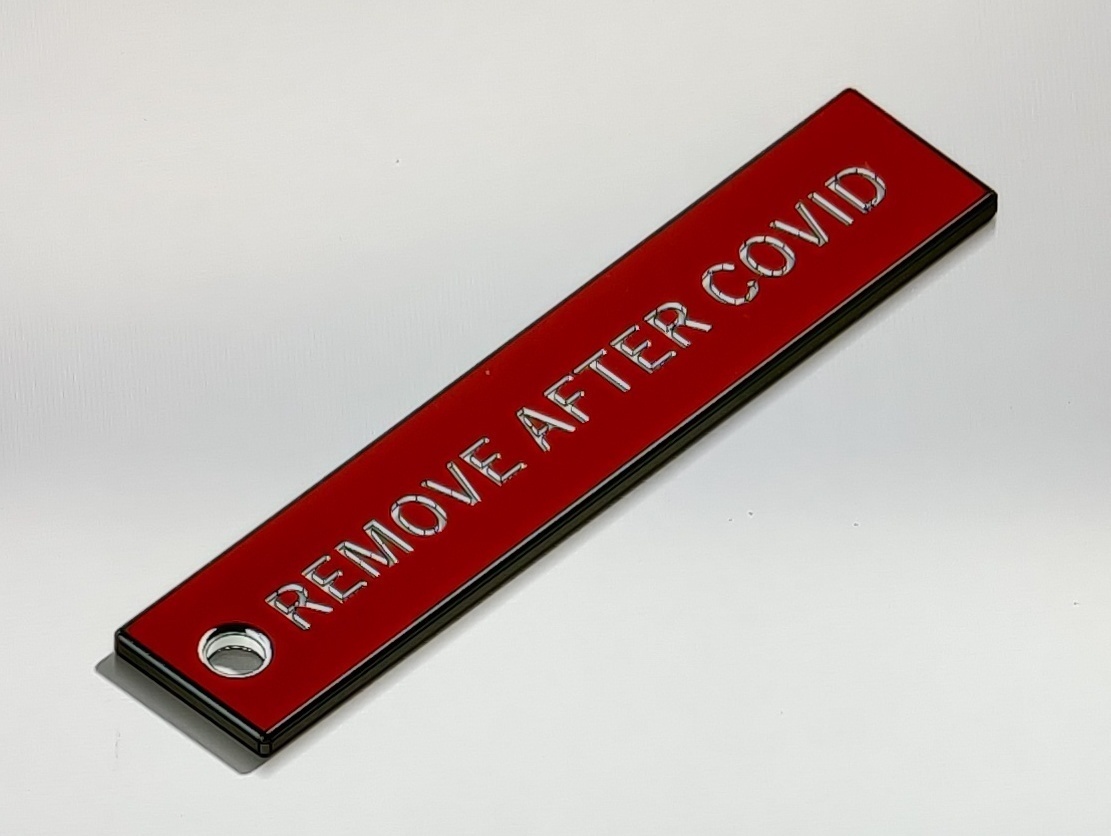 remove covid tag 19 covid-badge covid19easyprint 3D print model - Mito3D