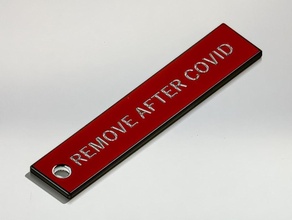 eliminar COVID 19 etiqueta covid badge covid19easyprint 3d print model - Mito3D