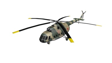 mi-8 russian military helicopter free low-poly 3d model 3d print model - Mito3D