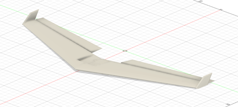 rc flying wing  wing flying rc-model 3d print model - Mito3D
