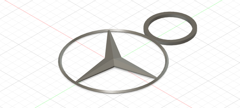 Mercedes logo yüzük anahtar 3d print model - Mito3D