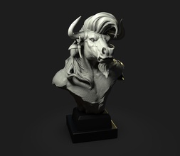3d Minotauro Stampa pronto fantasia middle ages medievale statua 3d print model - Mito3D