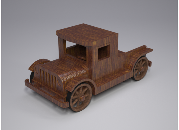 camión juguete Clásico 3d vintage 3D print model - Mito3D