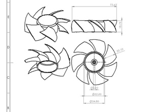 pc fan hélice ventilador fanner spinner flotboard propulsor 3d print model - Mito3D