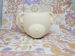 taza oso art artesania molde utencillo cocina casa decoracion decoration bear 3d print model - Mito3D