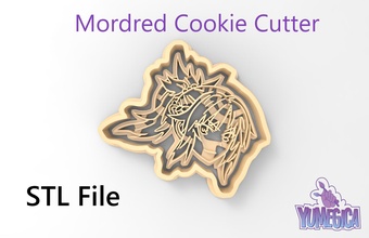 mordred fate grand order cookie cutter - stl file serie series moon type red visual pi ce emporte anim cake japan manga anime modoreddo saber pendragon type-moon typemoon 3d print model - Mito3D