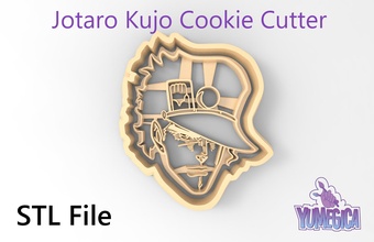 jotaro kujo jojo's bizarre adventure cookie cutter - stl pi ce emporte japanimation japan manga anim anime crusaders stardust bouken kimyou dio joestar jojo 3d print model - Mito3D