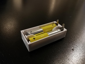 batería caso funda 2x aaa pilas battery box 3d print model - Mito3D