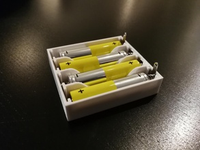 bateria caso bainha 4x aaa baterias battery box 3d print model - Mito3D