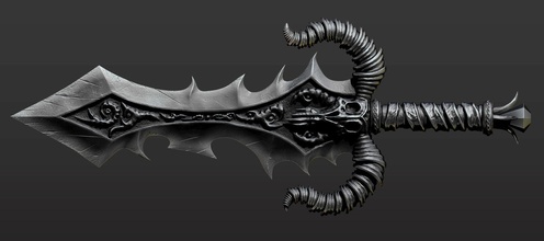 blade death skulpture knife daemon warhammer warcraft dagger undead skull weapons sword ender3 creality fdm 3d print model - Mito3D