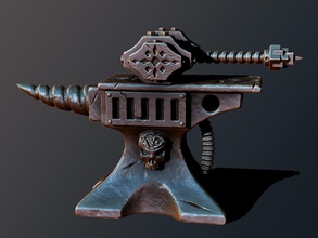 forge undead fantasy- anvil skull design art skulpture weapon- melee hammer ender3 creality fdm 3d print model - Mito3D