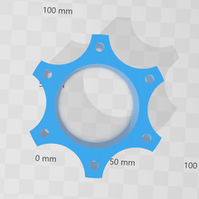 Star geformt Rad Abstandshalter Lenkrad simracing 3d print model - Mito3D