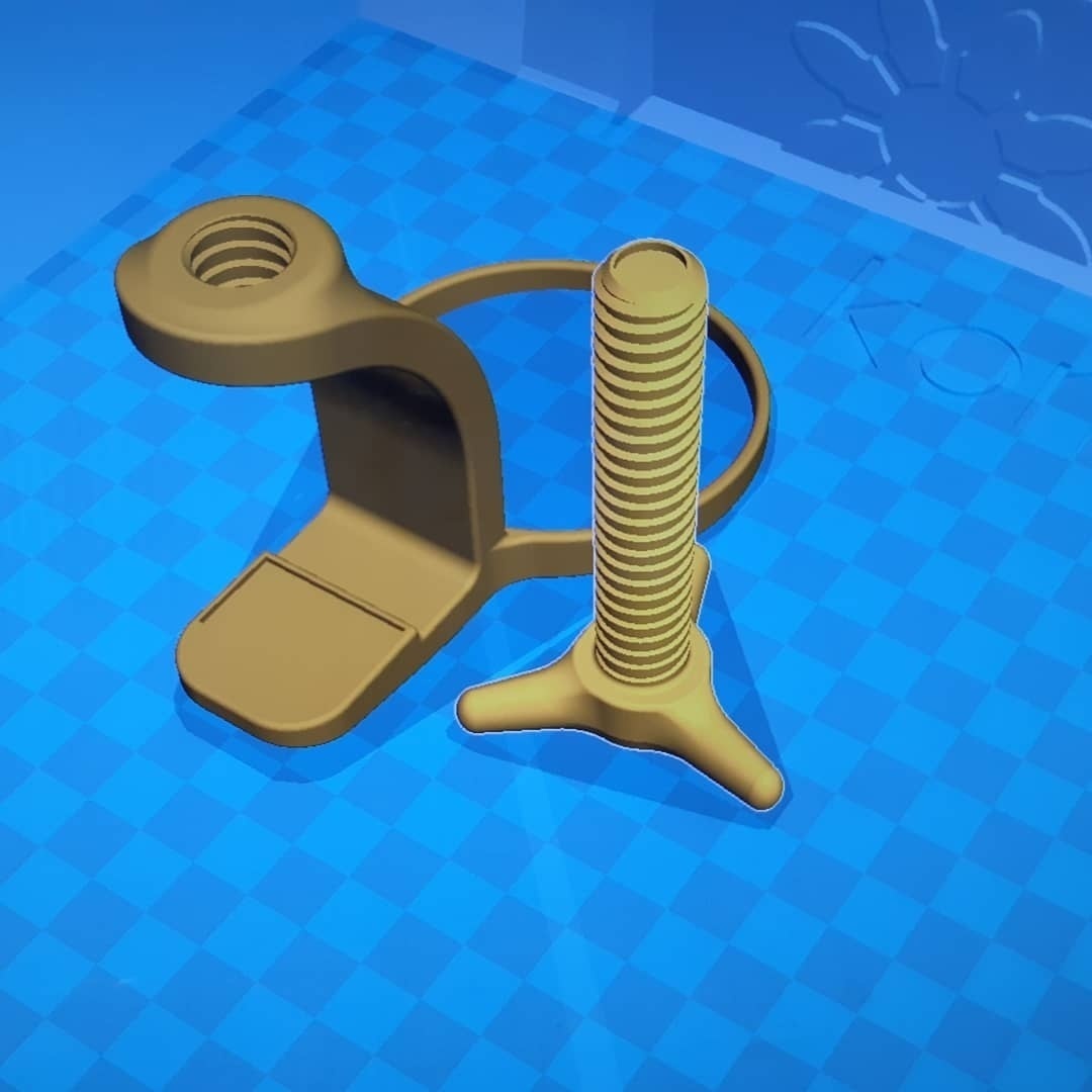 Fincan Kulp destek + cıvata v2 cup holder 3D print model - Mito3D