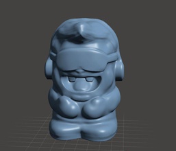 happy guy pinshape toy miniature face figure 3d print model - Mito3D