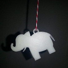 elefante blanco etiqueta regalo pinshape etiquetas especial colgantes dones adorno decoración lindo 3d print model - Mito3D