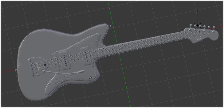 guitarra fender jazzmaster pinshape 3D print model - Mito3D