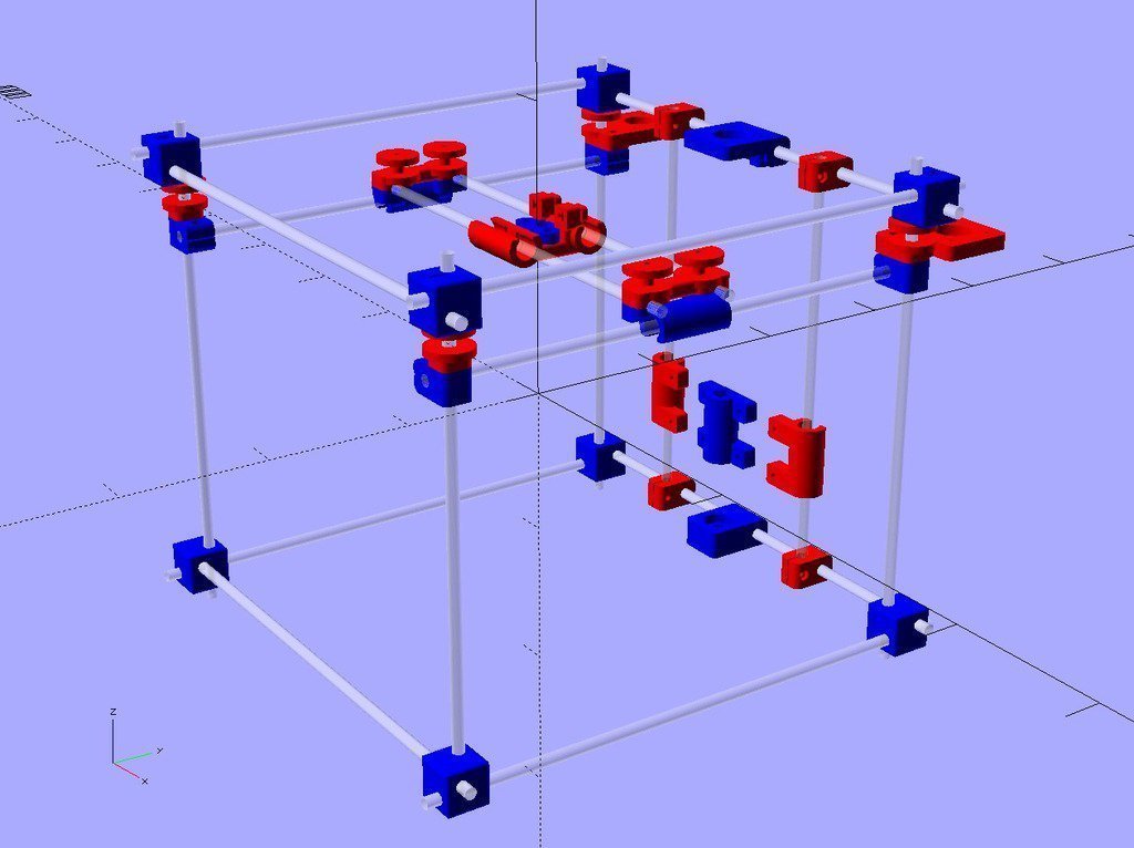 ekobots caixa h impressora 3d pinshape haste roscada openscad impressão rápida engenharia design Impressora 3D print model - Mito3D