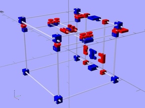 ekobots - box-h 3d printer pinshape threaded rod openscad fast print engineering desktop design box 3d print model - Mito3D